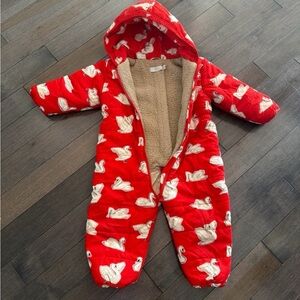 Stella McCartney Kids Red Swan snowsuit